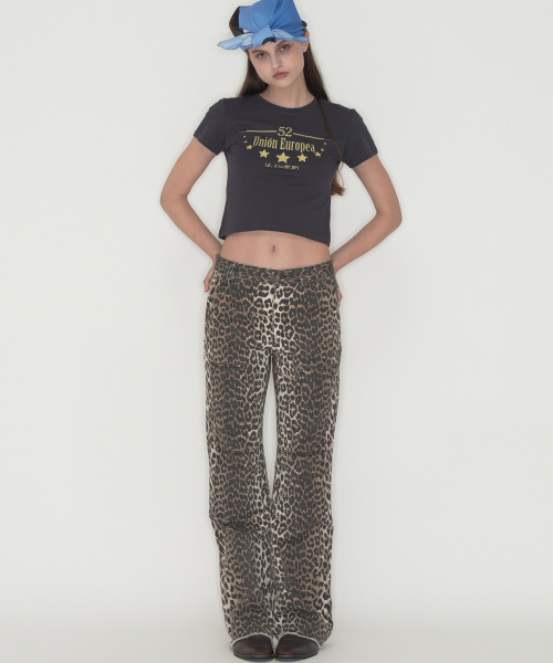 Double knee pants - Leopard