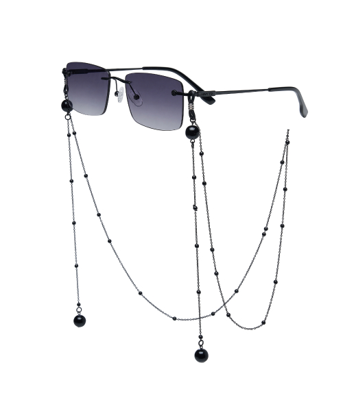Pearl Glasses Chain_[Black]