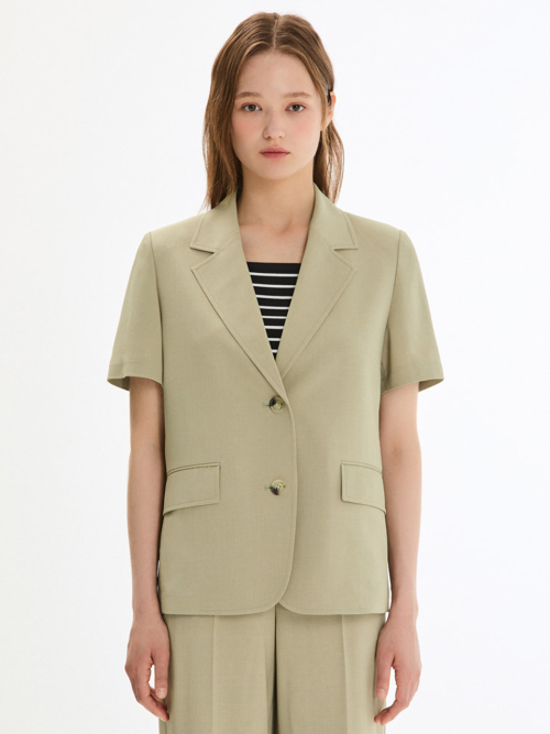 Полурукав блейзер на двух пуговицах Khaki Beige