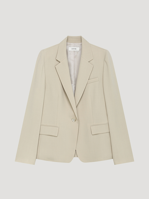 Строгий пиджак на одной пуговице Light Beige
