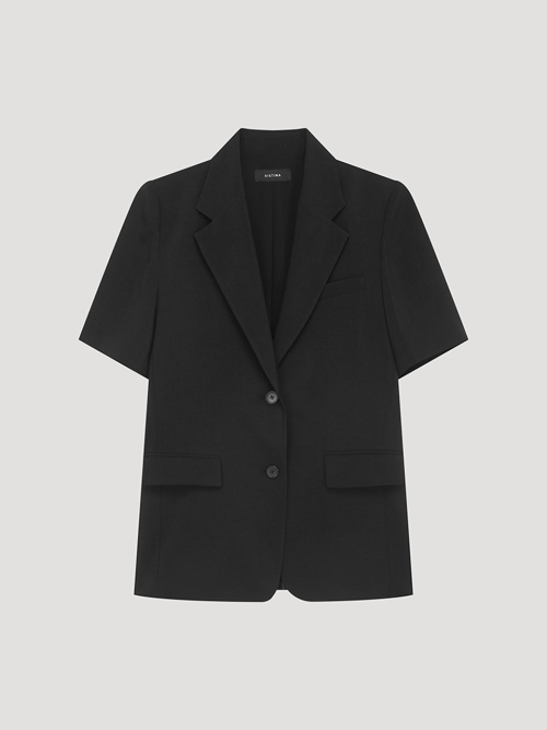 Однобортный жакет с разрезом сзади, Black