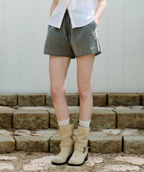 로라로라() LACE TRACK SHORT PANTS GRAY 상품 이미지