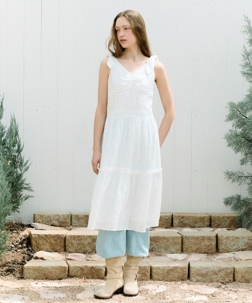 로라로라() TIE RIBBON SLEEVELESS ONEPIECE IVORY 상품 이미지