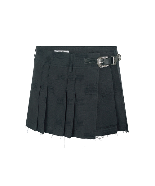 Layered Short Pleated юбка_[чёрный]
