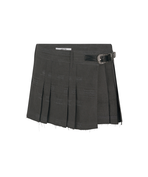 Layered Short Pleated юбка_[уголь]