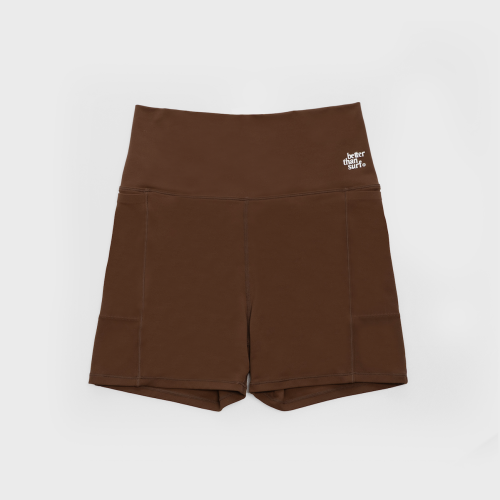 ACTIVE SHORT LEGGINGS — Mocha