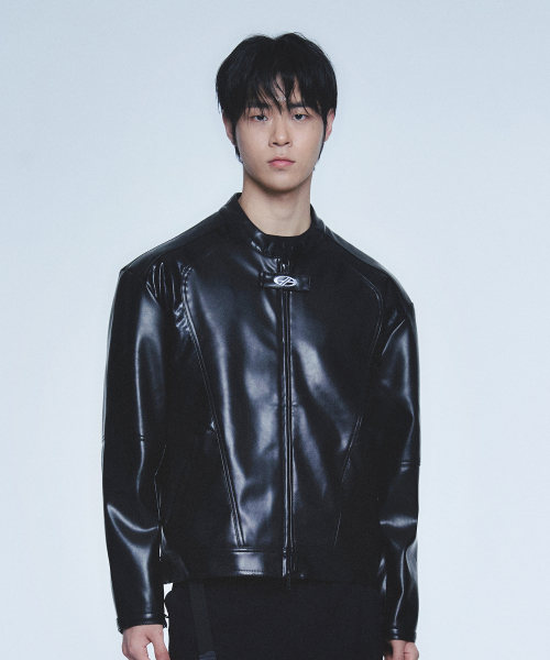 PU LEATHER RIDER JACKET