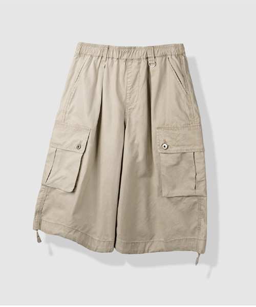 Свободные шорты карго на резинке Light Beige