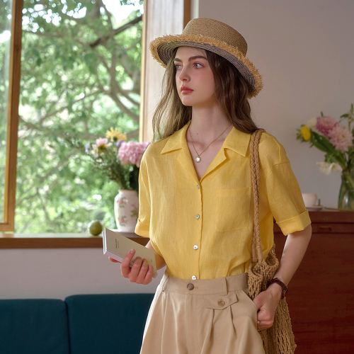 SR_Back slit commuting shirt_2color