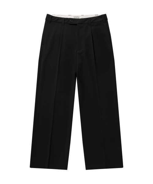 One-Tuck Slacks (чёрный)