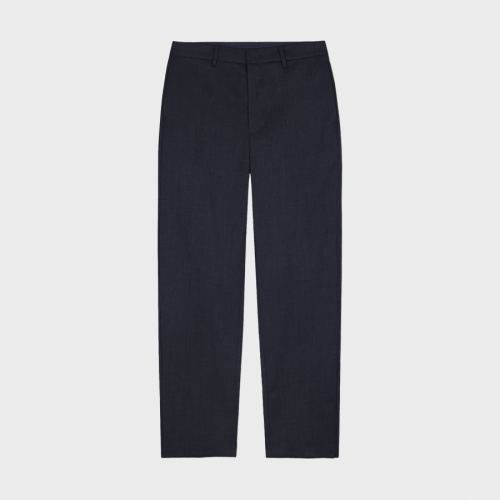 Fine Wool Regular Slacks - Dark Navy