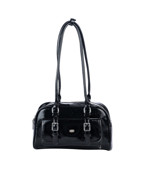 Buckle strap shoulder bag чёрный
