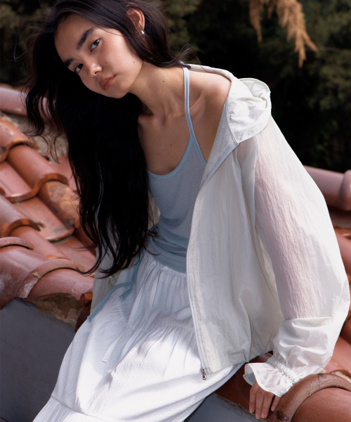 Airy Ruffle Jumper (Light Sage)