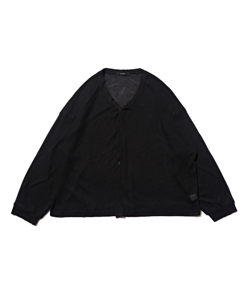 Летний оверсайз кардиган на двух пуговицах (Black)