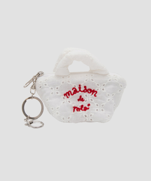 로라로라() MAISON DE ROLA MINI BAG KEYRING WHITE 상품 이미지