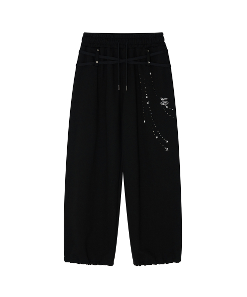 Zenu Belt Sweat Pants чёрный