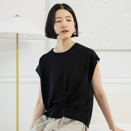 LS_Twist knit top_2color