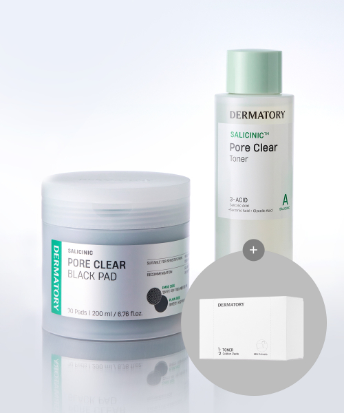 더마토리() [SET] 살리시닉 포어 클리어 토너 + 살리시닉 포어 클리어 블랙 패드 [증정] 클렌징패드샤셰2EA 상품 이미지
