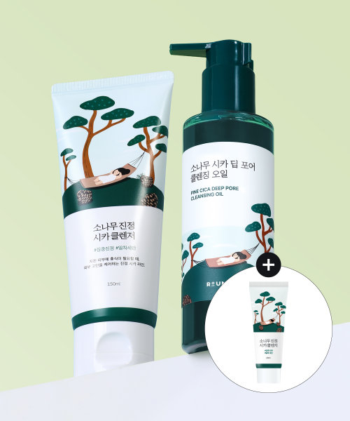라운드랩() 소나무 시카 딥 포어 클렌징 오일 200ml + 클렌저 150ml (+클렌저 20ml) 상품 이미지
