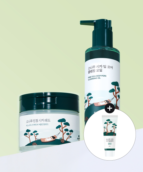 라운드랩() 소나무 시카 딥 포어 클렌징 오일 200ml + 패드 50매 (+클렌저 20ml) 상품 이미지