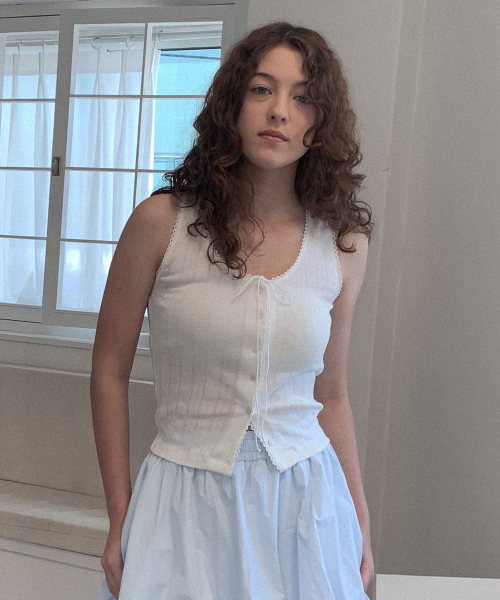 Daystar lace vest (white)