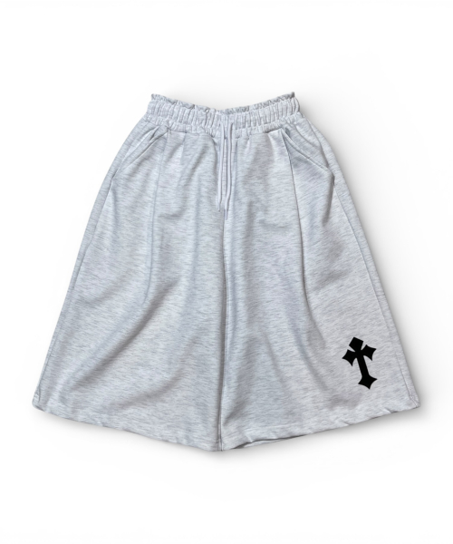 Shadow Creed Bermuda Shorts (White Melange)