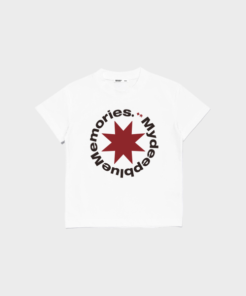 (W)MM CROP ROUND LOGO TEE (WHITE)