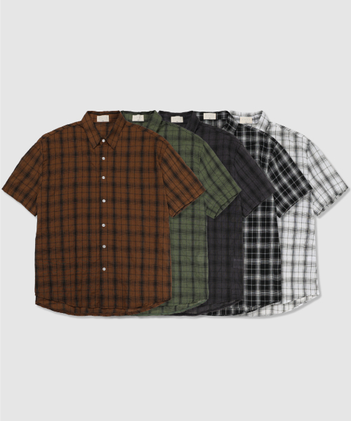 SUMMER VINTAGE NOI CHECK HALF SHIRT