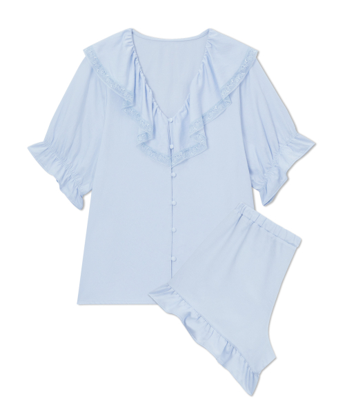 Пижама с милыми цветочными оборками — Soft Blue