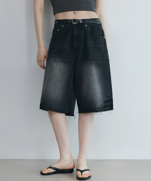 Джинсы Domingo с необработанным краем (Black)