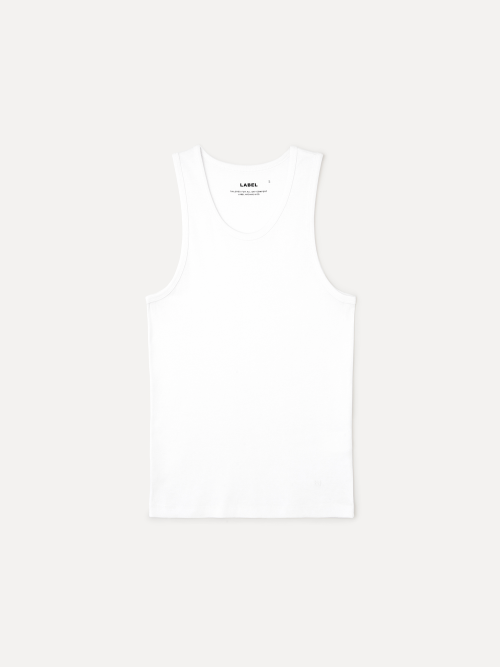Fred mono sleeveless top white