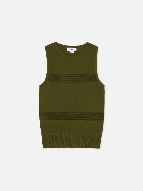 W Greer pinstripe knit vest basil
