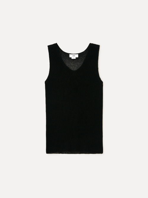 W Bree v-neck knit vest black