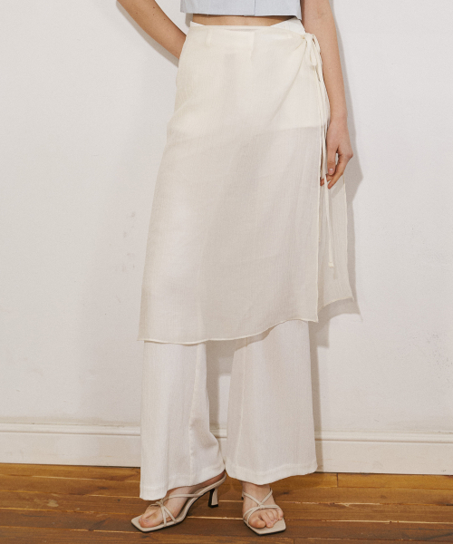 SHEERING WRAP SKIRT (IV)
