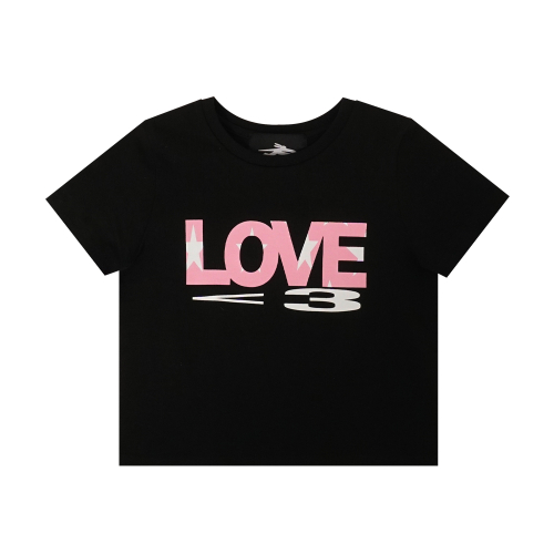 SNSで話題【xenoreport】LOVE CROP Tee 제노리포트(XENOREPORT) LOVE CROP TEE (BLACK) - 사이즈 & 후기