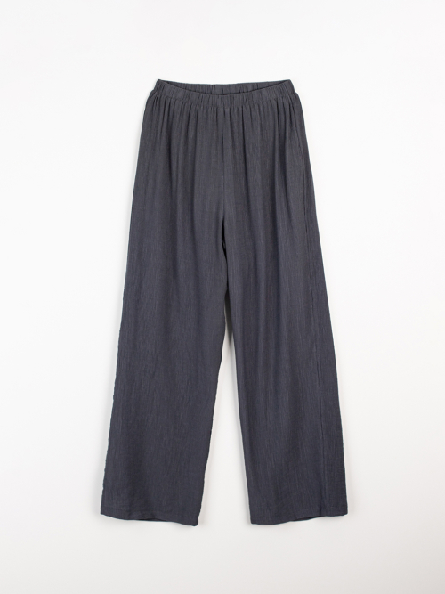 Плиссированные брюки на резинке (Dark Gray)