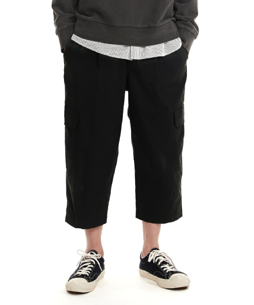 Летние укороченные слаксы 8/10 с карманами (BLACK)
