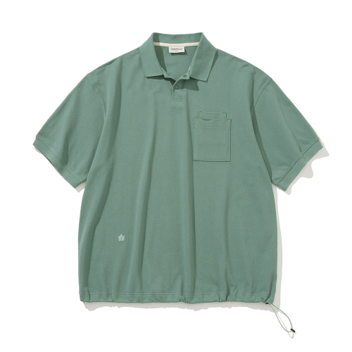 ae pique string s/s tee sage green