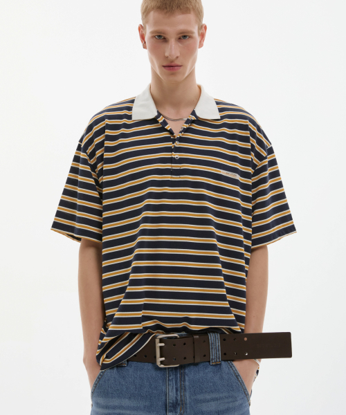 jumbo collar t-shirt (navy)
