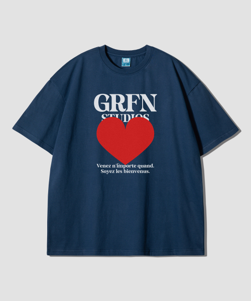 [그랜피니] 지니얼 오버핏 반팔티-네이비 GF36SS-SS-RG2017-NV