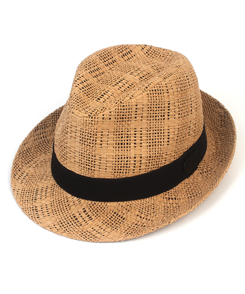 Bu Check Beige Short Fedora 여름페도라