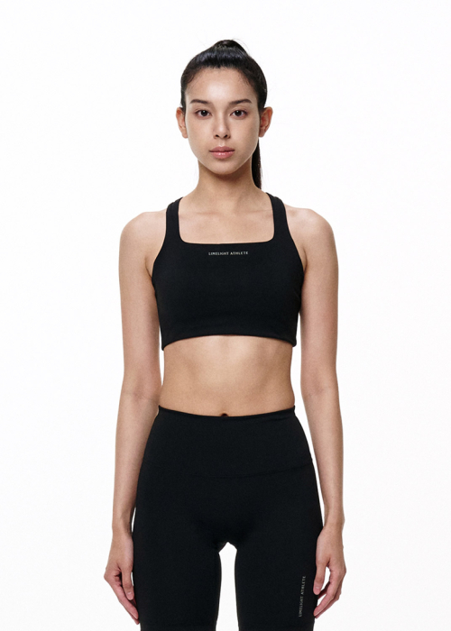Спортивный бра с логотипом U-образный, Black/Grey