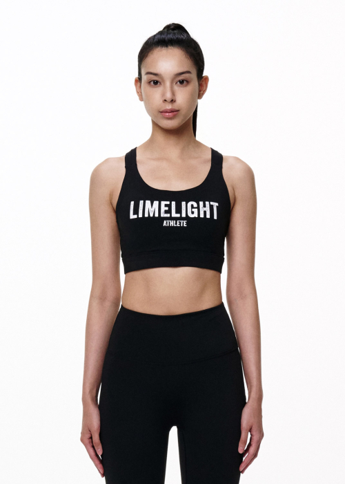 Спортивный V-бра Limelight с большим лого (Black/White)