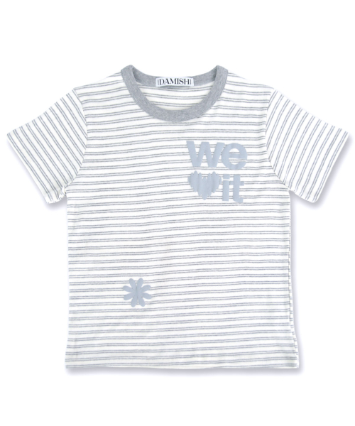 WE LOVE IT Stripe T_Shirts_Gray