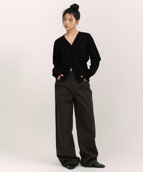우먼즈 에센셜 릴렉스드 가디건 [블랙]