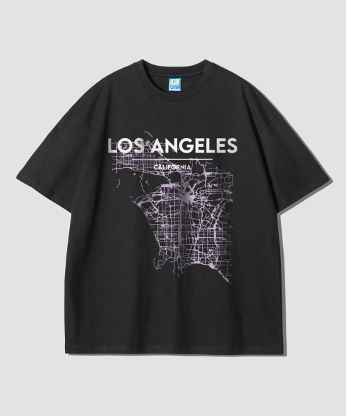 [그랜피니] 엔젤 시티 오버핏 반팔티-블랙 GF37S-SS-RG213-BK