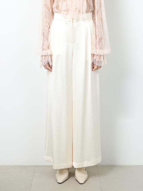 Belle Cream Wide-leg Pants