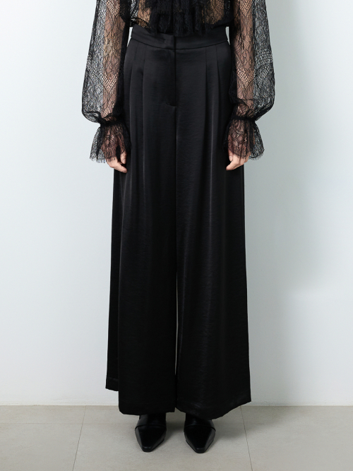 Belle Black Wide-leg Pants