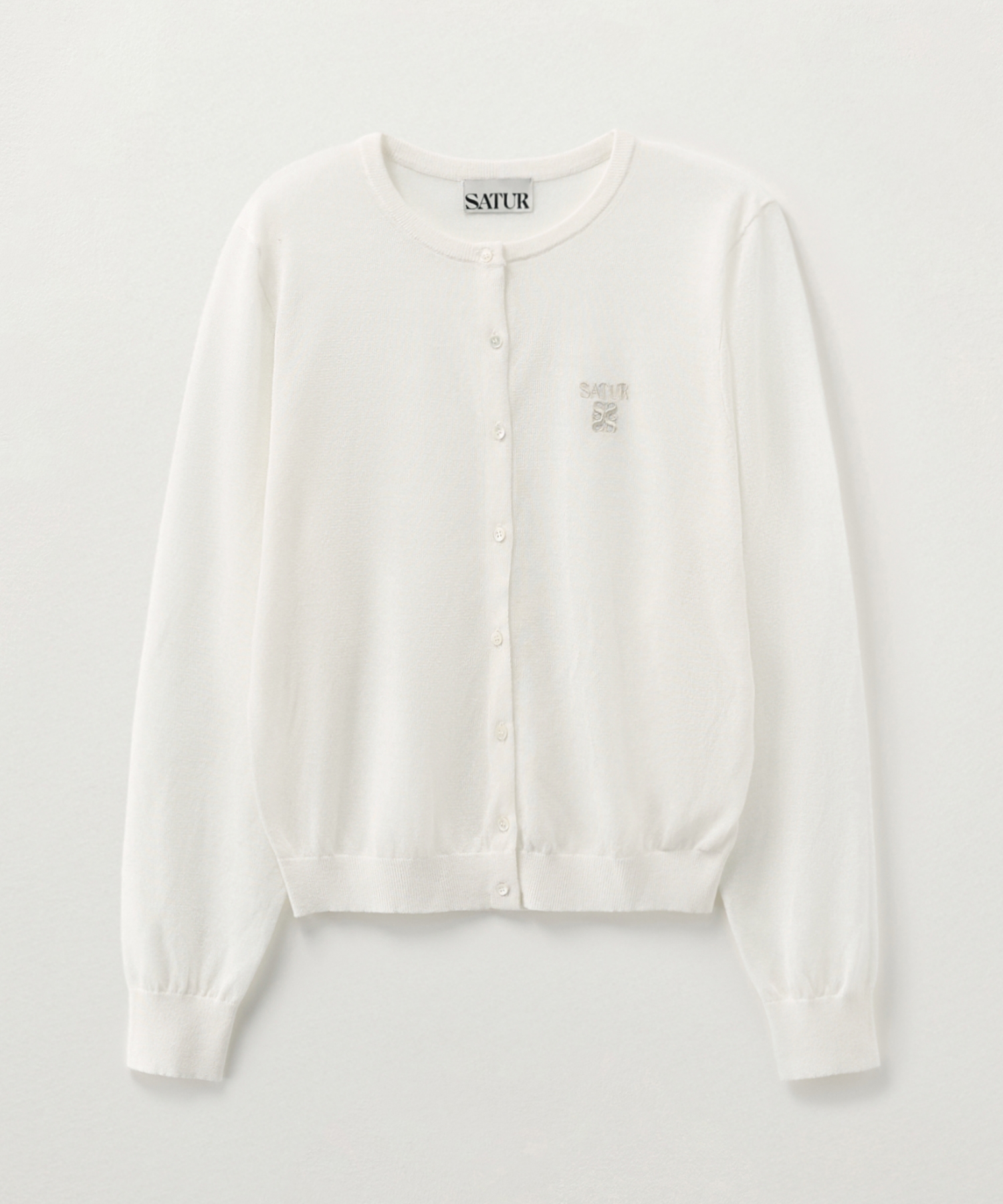 (W) Sheer Linen Long Sleeve Cardigan Cream