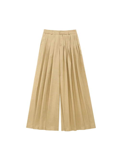 Wide pin tuck slacks